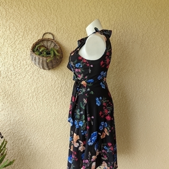 Parker asymmetrical ruffle hem‎ floral dress - Picture 4 of 7